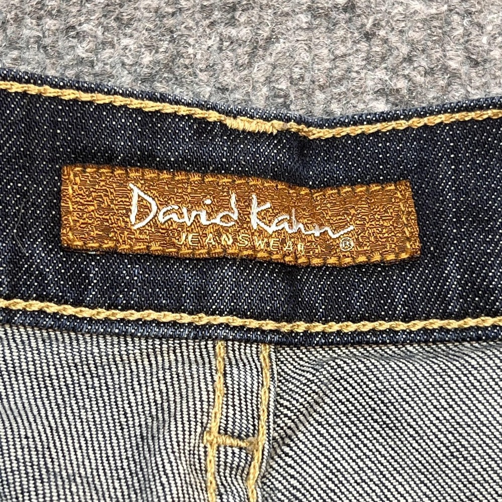David Kahn Jeans Womens 28 Blue Dark Wash Mid Rise Flare Stretch Denim USA - Picture 7 of 15